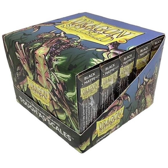 Dragon Shield Japanese Sz Matte Black Card Sleeves Case 10 Boxes Sokush 600 NEW - Picture 7 of 10